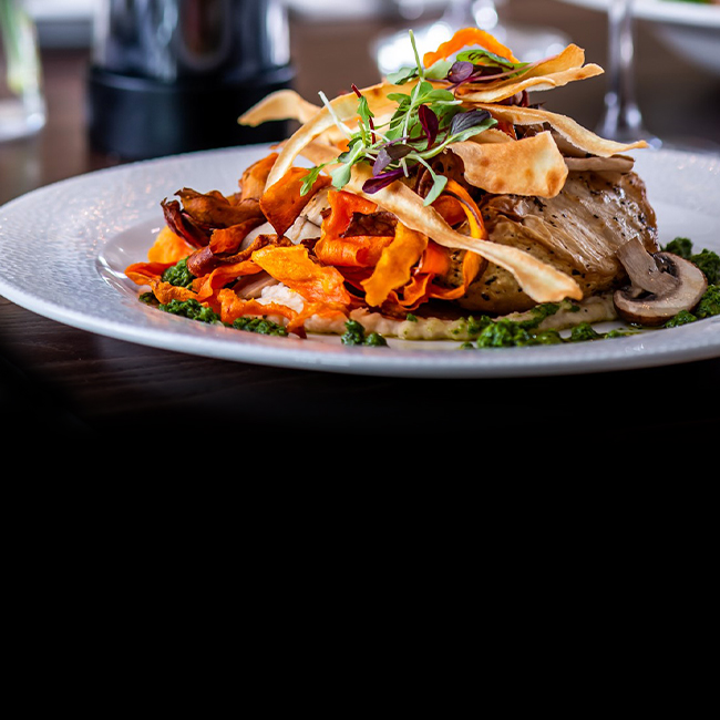 Vegan menu at The Gate