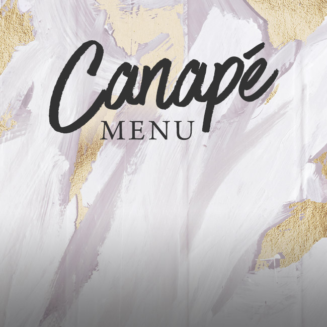 Canapé menu at The Gate